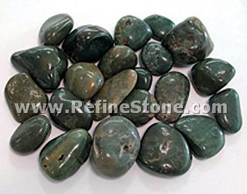 Ocean green polished river pebble