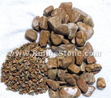 Wooden Yellow tumbled pebblestone