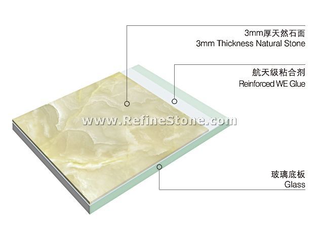 ONYX+GLUED WITH GLASS