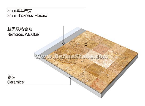 STONE MOSAIC + PORCELAIN