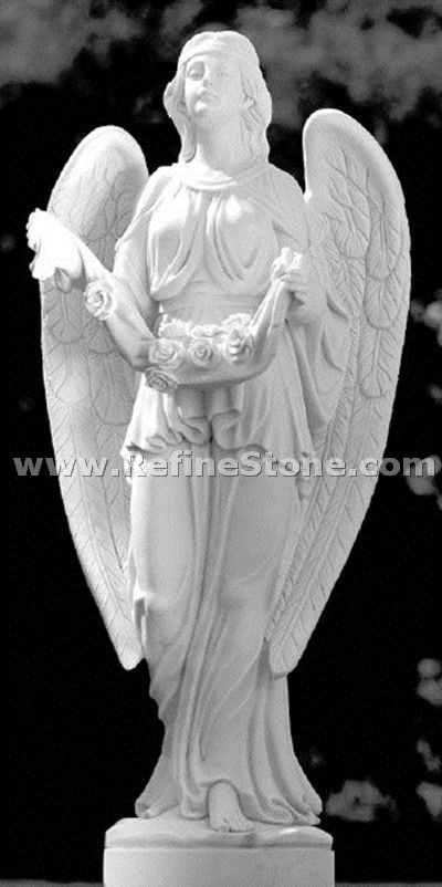Marble woman angel sculpture
