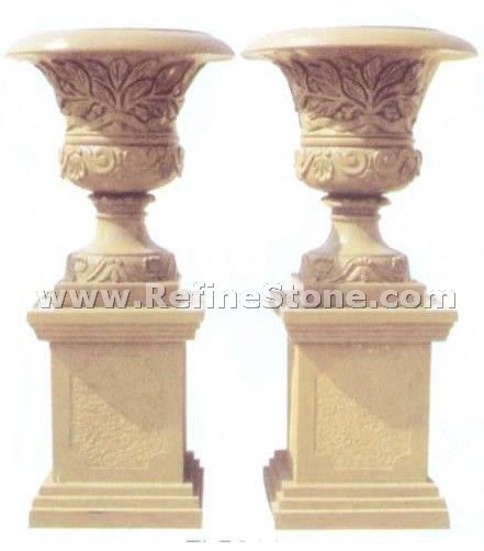 beige marble flowerpot