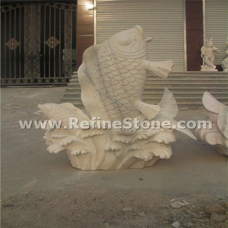 Fish marble carvings