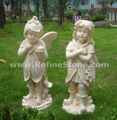 Children marble carving