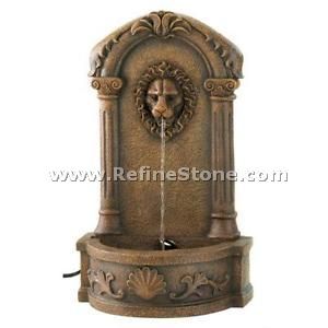 lion head wall water fountain