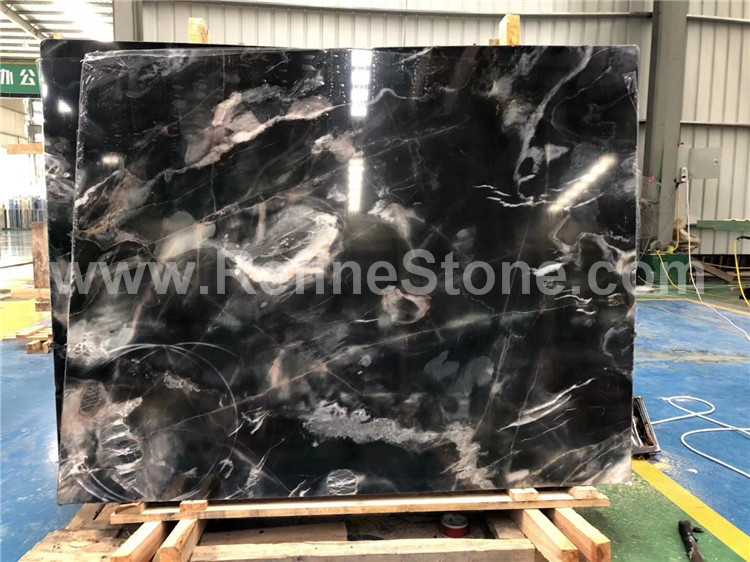 smoky black marble slab